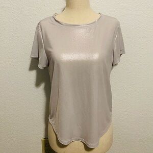 Heroine Sport Metallic white Short Sleeve Tee